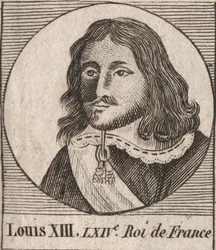 Portrait de Louis XIII le Juste (1601-1643) Roi de France - gravure de « Instruction sur l