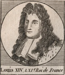 Portrait de Louis XIV (1638-1715), dit Louis le Grand ou Roi Soleil, roi de France - gravure de « Instruction sur l