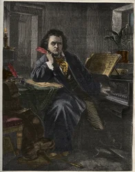 Portrait de Ludwig van Beethoven (1770-1827), compositeur et pianiste allemand
