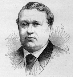 Portrait de M. Thiron, comédien français, membre de la Comédie-Française de 1852 à 1889. Gravure dans « Le Monde Illustré » n°1168 du 16 août 1879