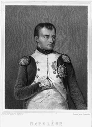 Portrait de Napoléon I (1769 - 1821), Empereur des Français - dans « Histoire des Français » par Lavallée, gravure, sd.