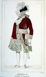 Portrait de Napoléon Ier (1769 - 1821) en costume de cérémonie