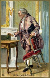 Portrait de Pierre-Augustin Caron de Beaumarchais (1732-1799), écrivain et dramaturge français
