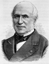 Portrait de Pierre Charles Chesnelong (1820-1899). Gravure de la fin du 19ème siècle dans "Histoire de France" de H. Martin