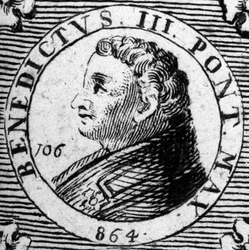 Portrait du Pape Benoît III ou Benoît 3