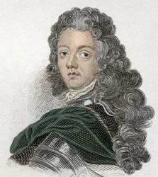 Portrait du prince Eugène de Savoie-Carignan (1663-1736), militaire français. Gravure du 19ème siècle