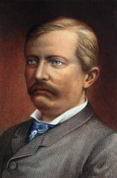 Portrait de Sir Henry Morton Stanley, pseudonyme de John Rowlands (1841-1904), explorateur et journaliste britannique.