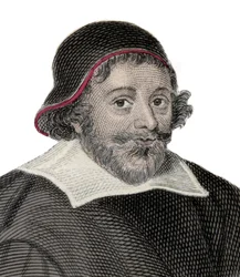 Portrait de Sir John Glanville le Jeune (1586-1661), avocat et homme politique anglais, représentant de la Cour du Parlement de 1640 (gravure du 19ème siècle)