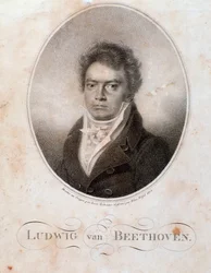 Portrait du compositeur allemand Ludwig van Beethoven (1770-1827)