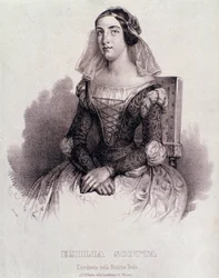 Portrait de la chanteuse Emilia Scotta dans l