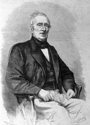 Portrait du poète français Alphonse de Lamartine (1790 - 1869)