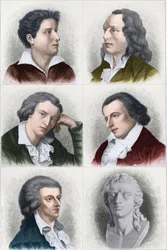 Portraits de Friedrich von Schiller (1759-1805), poète et écrivain allemand