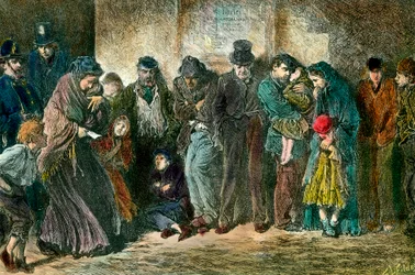 Pauvreté à Londres à la porte d