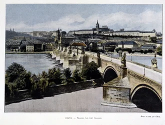 Prague, Pont Charles, fin du 19ème siècle