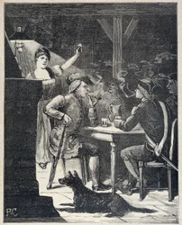 Repère mal famé dans Cartouche Roi des Bandits, Roman populaire de la fin du 19e par Jules de Grandpré