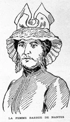 Représentation de la femme à barbe de Nantes