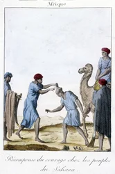 Récompense pour le courage parmi les peuples du Sahara - Gravure