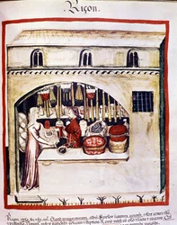 Vendeur de riz - dans Tacuinum Sanitatis
