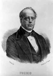 Risorgimento : portrait de Carlo Poerio, révolutionnaire italien. Gravure du 19e siècle