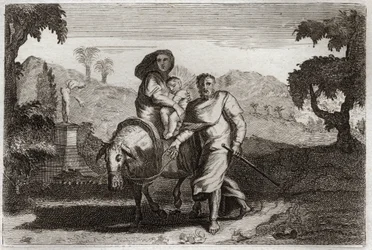 Bible de Royaumont, Nouveau Testament : Fuite en Égypte.