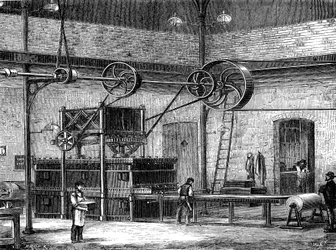 Vulcanisation du caoutchouc par système de vapeur sèche (gravure)