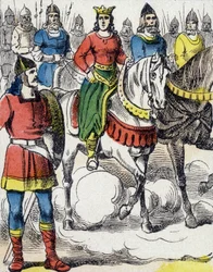 Sainte Clotilde (475-545) fuit la tutelle de son oncle Gondebaud, roi des Burgondes (480-516), qui fut le meurtrier de sa famille.