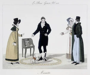 Saltimbanque : Munito, chien savant - dans "Le Bon Genre", début du XIXe siècle