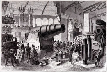 Section de métallurgie prussienne (canon) dans la Galerie des Machines