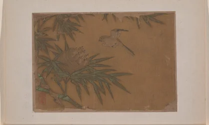 Sept oiseaux dans un nid de bambou (miniature tirée d