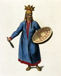 Chaman sibérien. Gravure du 19ème siècle