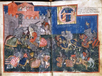 Siège de Pampelune en Espagne par Charlemagne Miniature de « Entrée d