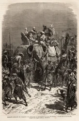 Rencontre solennelle avec le Maharajah de Chutterpore