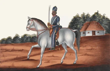Sowar, cavalerie de Madras, vers 1835