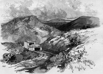 La porte de Chine à la frontière du Tonkin. Gravure dans « Le Monde Illustré » 1885.