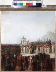 La grande bénédiction des eaux sur la rivière Neva par Anonyme
