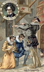 Les Huguenots, par Giacomo Meyerbeer. Chromo de la fin du XIXe siècle