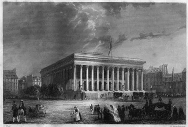 La Bourse de Paris au milieu du XIXe siècle.