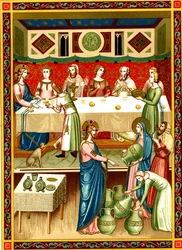 Le festin de noces à Cana, miniature d