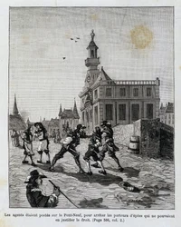 Les agents étaient postés sur le Pont Neuf, pour arrêter ceux qui ne pouvaient pas justifier leur droit