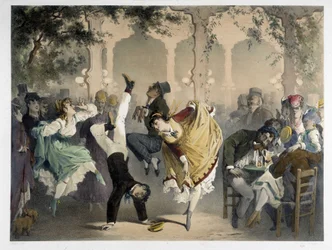La grille à Bullier, vers 1860