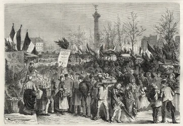 La foire au jambon au boulevard Bourdon à Paris (Place de la Bastille) - 1868