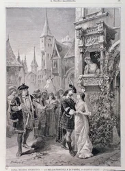 La dernière scène de La Jolie Fille de Perth, opéra de Georges Bizet, au Teatro Argentina à Rome