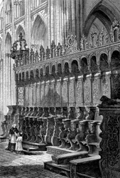 Les stalles de la cathédrale de Bayeux - gravure
