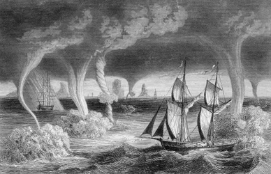 Les troncs... montent de la mer au ciel, et produisent des effets terribles