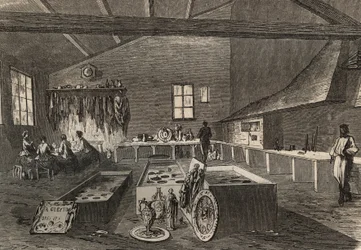 Vue des ateliers de galvanoplastie de M. Gueyton