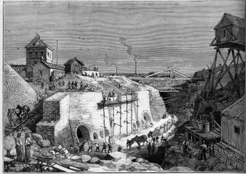 Vue du chantier des réservoirs d