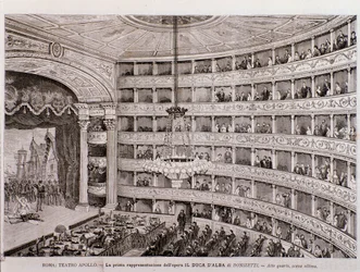 Vue de la première représentation de l