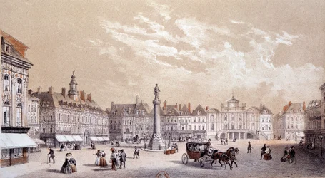 Vue de la grande place de la ville de Lille