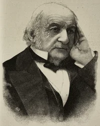 William Ewart Gladstone (1809-1898), homme politique britannique, gravure d