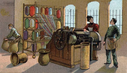 Industrie de la laine, peignage